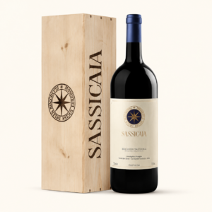 Bottiglia Magnum di Sassicaia 2022 Tenuta San Guido con cassetta originale in legno 1,5 L