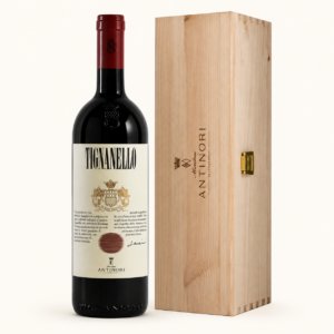 Bottiglia Magnum di Tignanello 2022 Marchesi Antinori con cassetta in legno 1,5 L